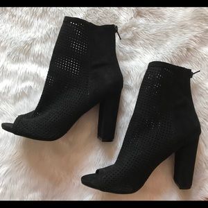 Black All Yours Perforated Booties